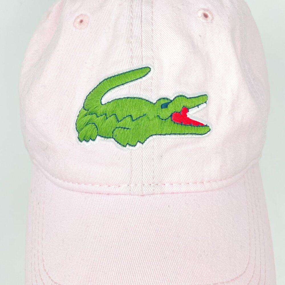 Men's Lacoste Light Pink Oversized Crocodile Strapback Cap - One Size - Picture 3 of 9